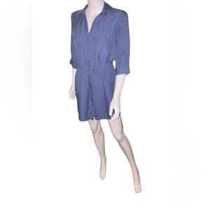Micheal Kors Blue Shirt Dress Size XS